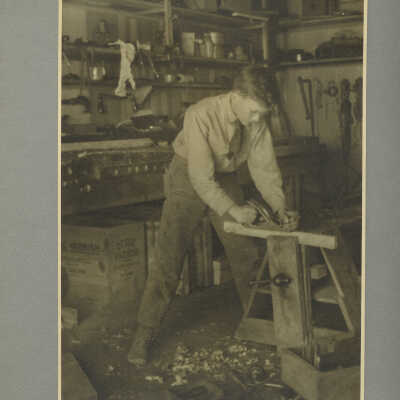 Bill Davis in Woodworking Shop