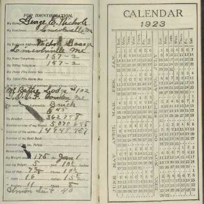 George Nichols Diary 1923