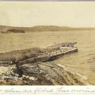 Wharf looking east: May have been the remnants of Hezekiah French's lime wharf