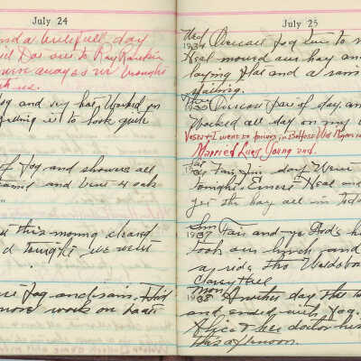 Ralph Richards Five Year Diary 1934-1938