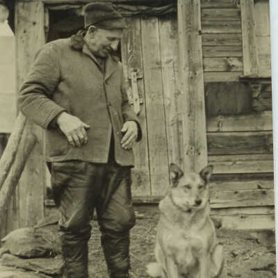 Unknown Man with Dog