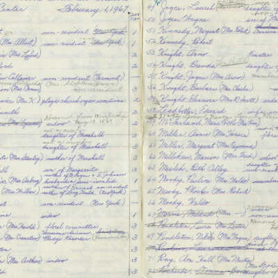 UCC Membership list 1967
