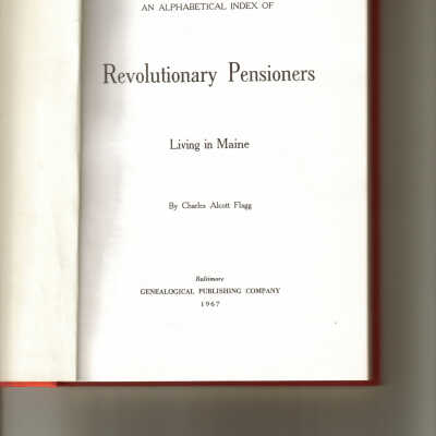 Maine Revolutionary Pensioners