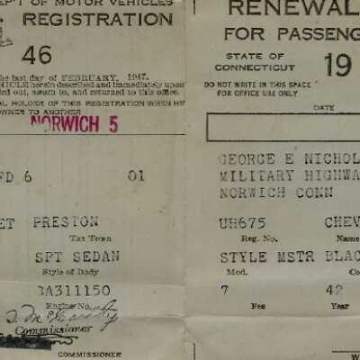 Auto Registration - George E. Nichols