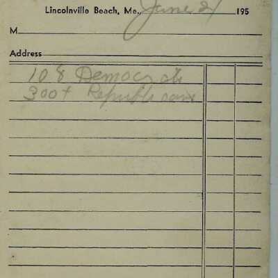 The Village Store sales receipt