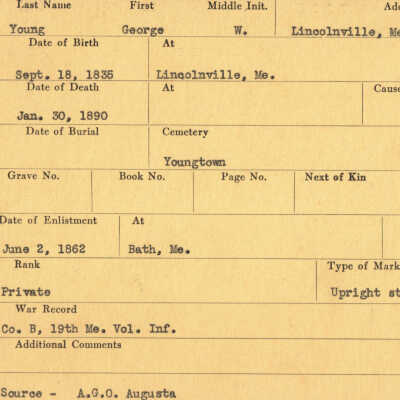 George W. Young Military Records
