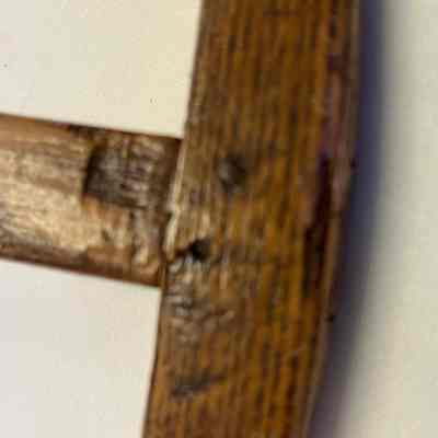 Detail: shows niddy noddy's handmade construction
