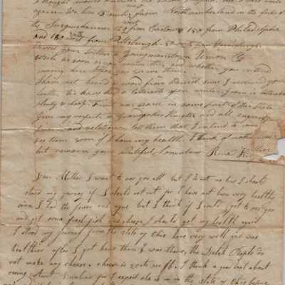 Letter to Daniel Decrow