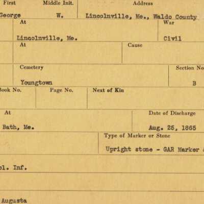 George W. Young Military Records