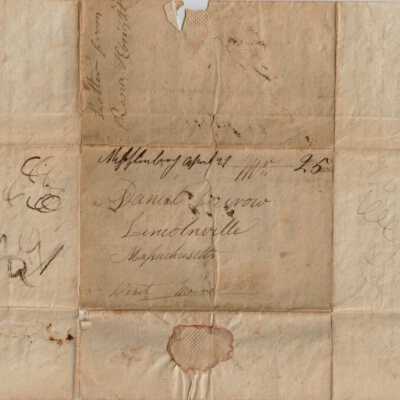 Daniel Decrow letter (back)