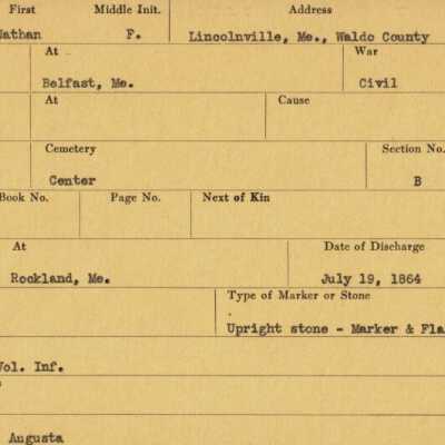 Nathan F. Patterson Military Records