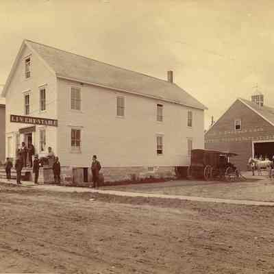 E.C. Freeman & Son Livery, Feed & Stage Stable: 1890s, the livery stable was located where today's Post Office and parking lot are