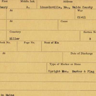 Henry A. Pierce Military Records