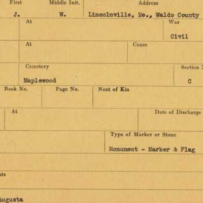 Captain J. W. Carver Military Records