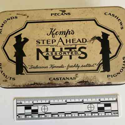 Top of nuts tin