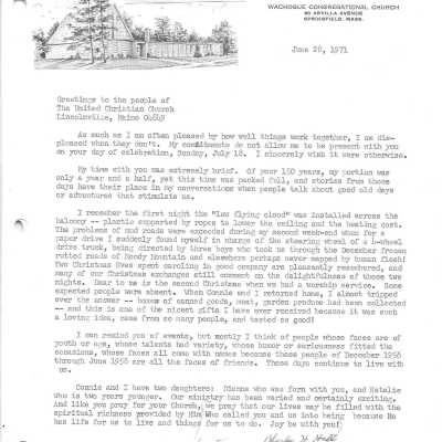 Letters from Former Ministers on 150th Anniversary