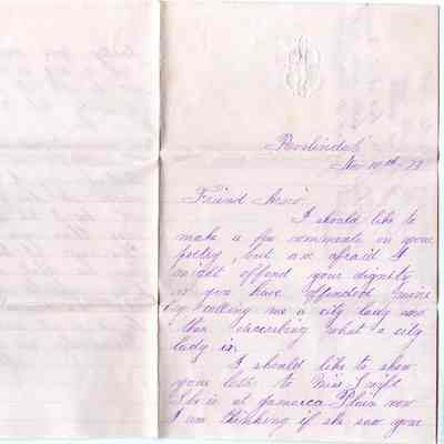 Knight Collection - 1873 Letter