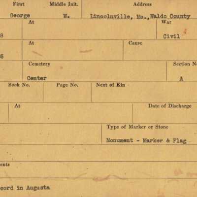 George W. Heald Military Records