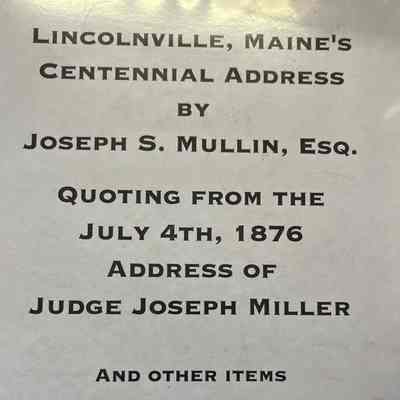 Founding of Lincolnville Notebook