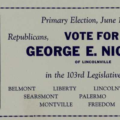Political Handbill - George E. Nichols