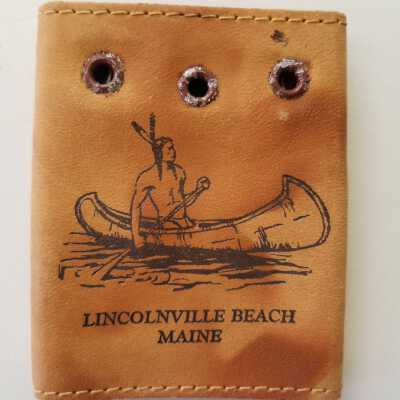 Lincolnville Beach Souvenir Leather Wallets
