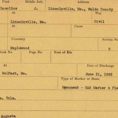 Lucullus J. Coombs Military Records