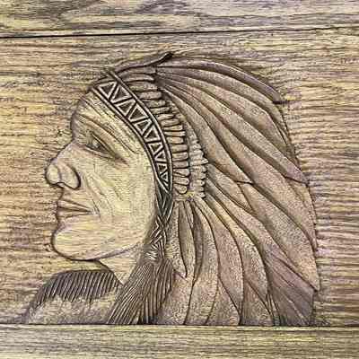 Indian head carving