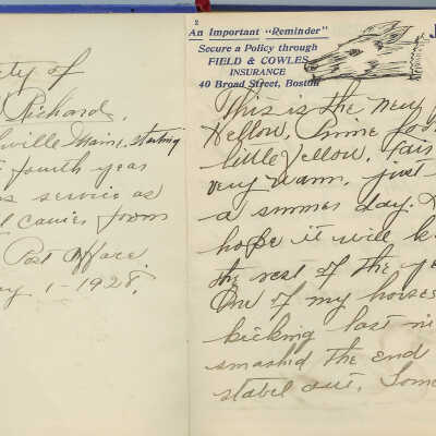 Ralph Richards 1928 Journal