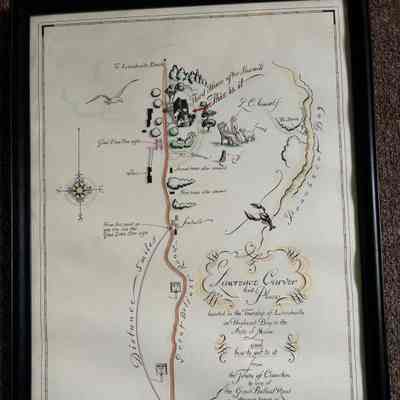 The Way to Lawrence Carver's Place; Drawn by Vera Bock in 1949