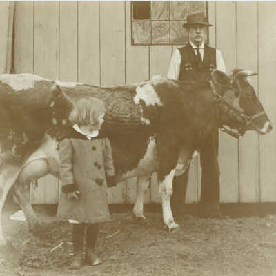Aline Davis Hulbert with Grandfather