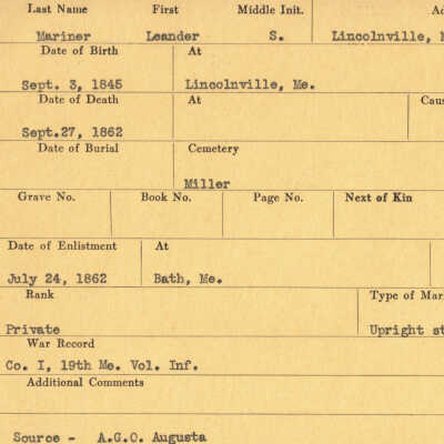 Leander Mariner Military Records