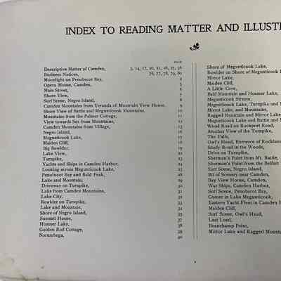 Index to photographs