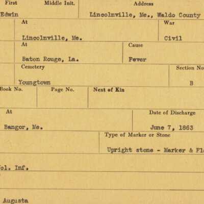 Edwin Rankins Military Records