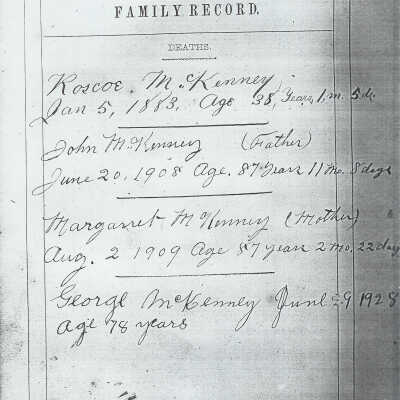 McKenney Family Holy Bible Pages