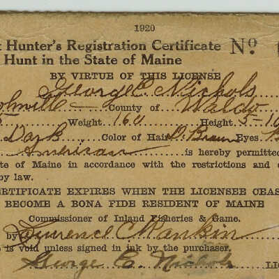 Hunting license