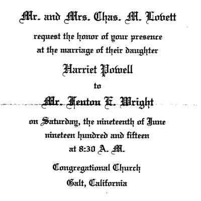 Wedding Announcement