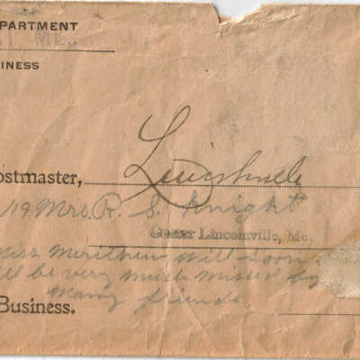Letter to Eleanora Knight