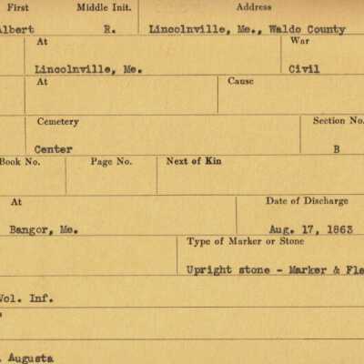 Albert R. Young Military Records