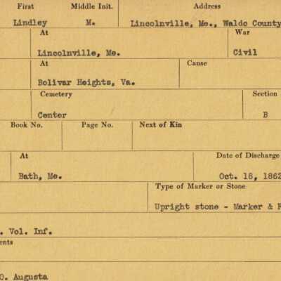 Lindley M. Coleman Military Records
