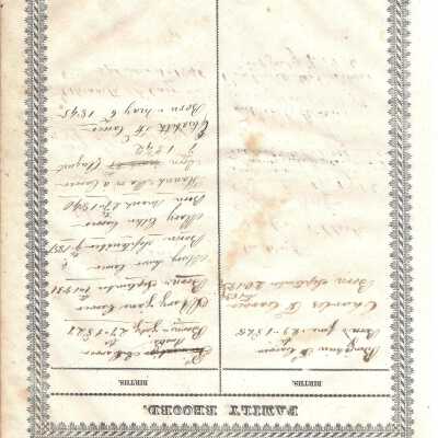 birth record 2nd page