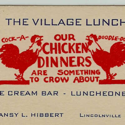 The Village Lunch business card