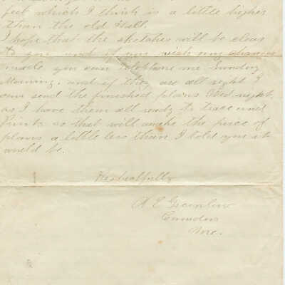 Page 2 - Letter to W. Pendleto
