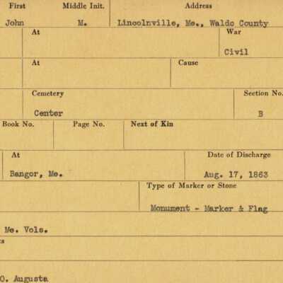 John M. Gordon Military Records