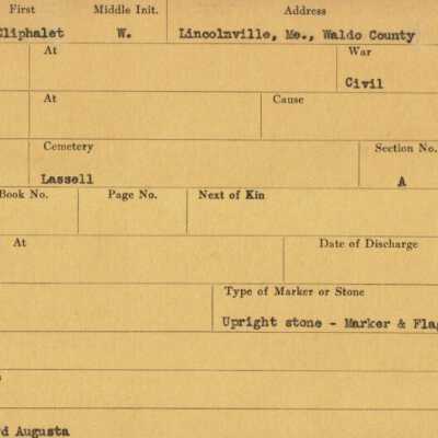 Eliphalet Wade Military Records