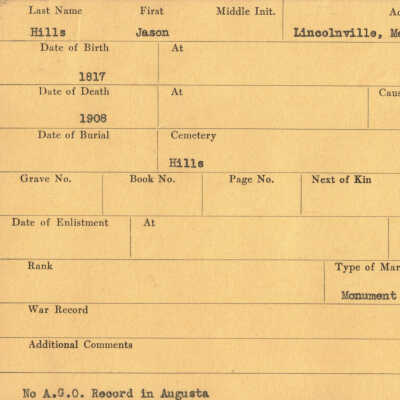 Jason Hills Military Record