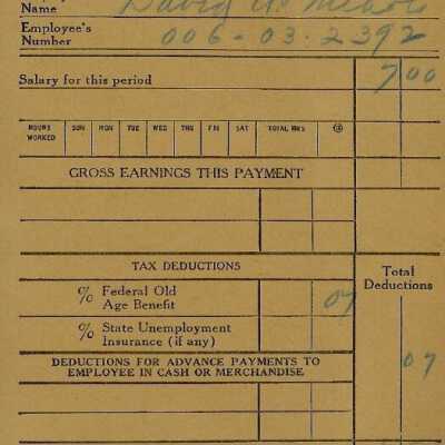 Bayview Garage payroll records.