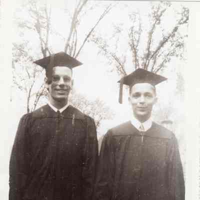 C. Paul Quimby & David Nichols, Bates College Graduation; May 24, 1942