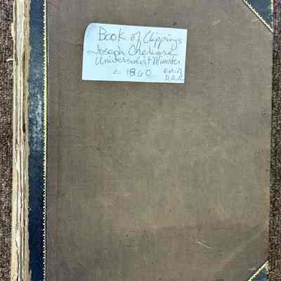 Book of Clippings belonging to Joseph Crehore circa 1860
