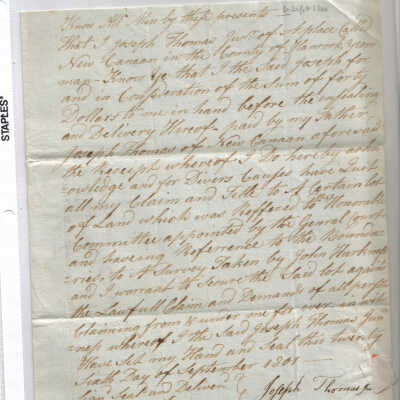 Quit Claim Deed to Joseph Thomas from Joseph Thomas Jr.