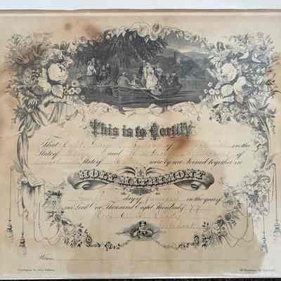 Marriage Certificate of Capt. George W. Bullock & Georgia A. Thomas 1877